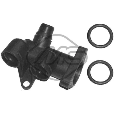 Imagem de Metalcaucho 03566 Flange Plástico instalação lateral com anéis de vedação AUDI: A4 B5 Sedan, Avant, A6 C5 VOLKSWAGEN: Passat Sedan