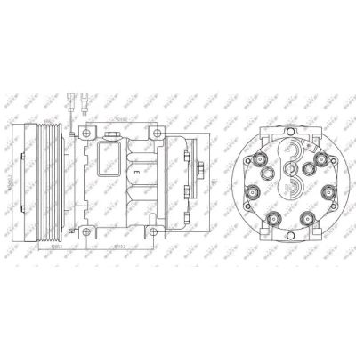 Imagem de NRF 32885 compressor SD7H15 24 PAG 100 com óleo de PAG, retentor EASY FIT