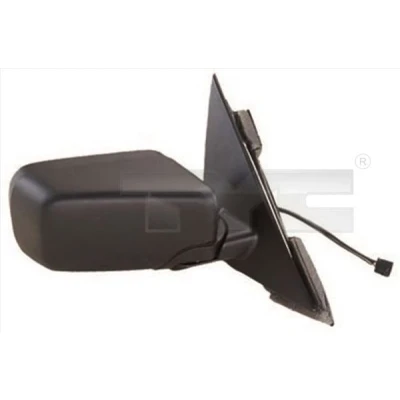Imagem de espelho retrovisor Tyc 303 0015 à direita com subcapa não esférico, aquecível, dobrável electricamente, tom azul, para regulação eléctrica dos