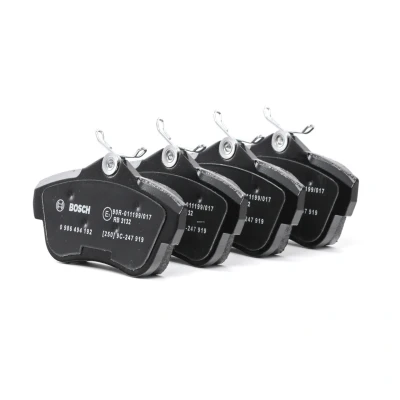 Imagem de BOSCH 0 986 494 192 Jogo de pastilhas para travão disco Baixo teor metálico com chapa anti ruído, parafusos mola, acessórios