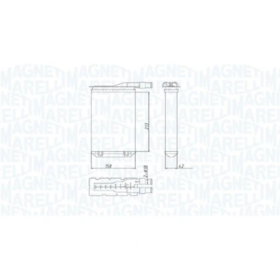 Imagem de Permutador de calor, aquecimento do habitáculo MAGNETI MARELLI 350218489000