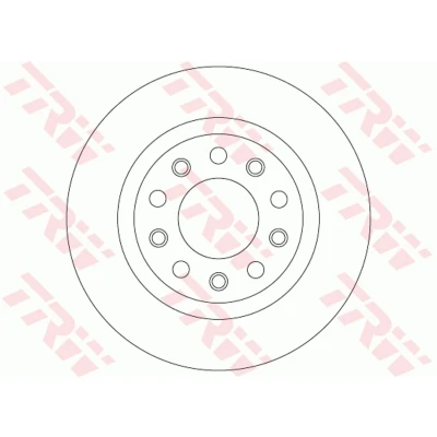 Imagem de TRW DF8070 Disco de travão 264 10 5 110 cheio pintado ALFA ROMEO: Giulietta Hatchback