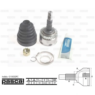 Imagem de PASCAL G1X032PC Ponteira de Transmissão do lado da roda OPEL: Corsa С Van, C Hatchback, Combo Van / Carrinha