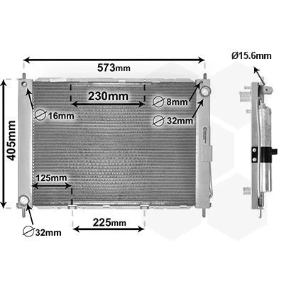 Imagem de VAN WEZEL 4300M405 Kit radiador sem secador, com condensador RENAULT: Clio 3, Modus / Grand Modus, III Grandtour