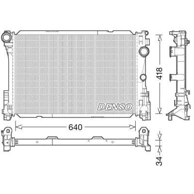 Imagem de DENSO DRM17049 Radiador, arrefecimento do motor 640 461 34 MERCEDES BENZ: Classe E Coupe