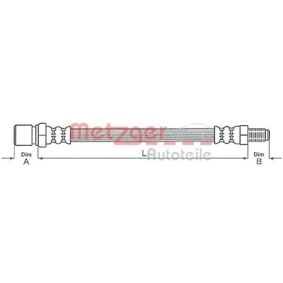 Imagem de METZGER 4111694 Mangueira de Travão 338 M10 x 1