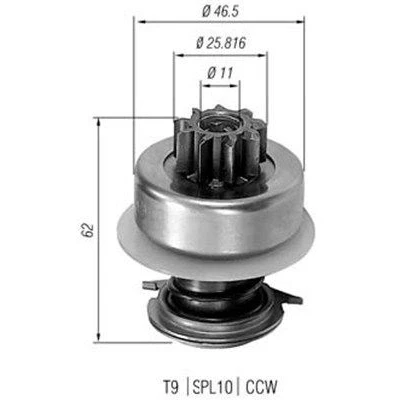 Imagem de MAGNETI MARELLI 940113020013 Pinhão, motor de arranque SEAT: Ibiza 2