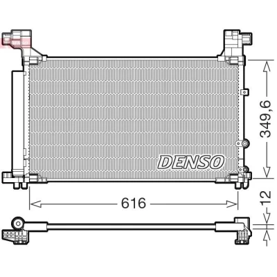 Imagem de DENSO DCN50132 Condensador 616mm
