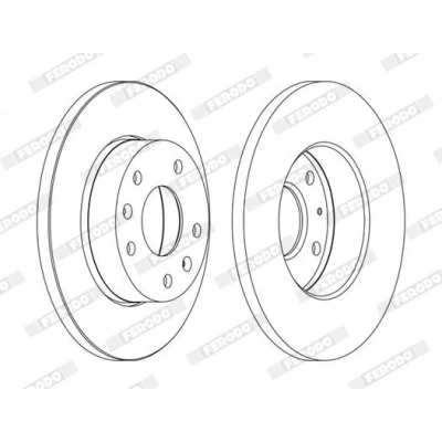 Imagem de FERODO PREMIER DDF1100C Disco de travão 262 14 5 cheio revestido com parafusos LAND ROVER: Freelander I SUV, SUV Cabrio