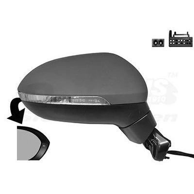 Imagem de Espelho retrovisor Van Wezel 5742808 à direita com subcapa completo, convexo, para regulação eléctrica dos espelhos, aquecível