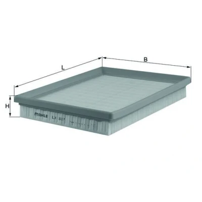 Imagem de MAHLE ORIGINAL LX 887 Filtro de ar 37,1 196 247,0 Cartucho filtrante FIAT: Strada Pick up, Palio I Weekend, Idea