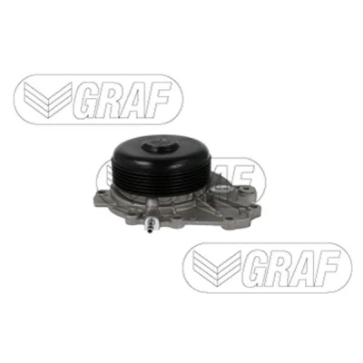 Imagem de GRAF PA1282 Bomba de água com junta comandado por vácuo Chapa aço 105,3 para accionamento da correia trapezoidal estriada