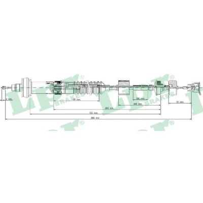Imagem de LPR C0028C Cabo de Embreagem com afinação automática CITROËN: Xsara Picasso