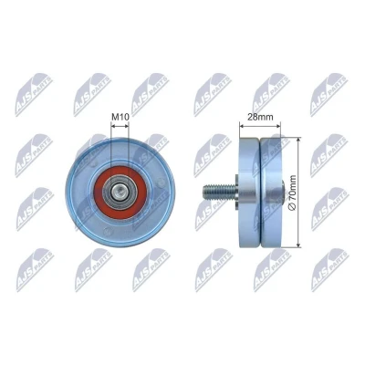 Imagem de NTY RNK CT 055 Polia Tensora PEUGEOT: 206 Hatchback, 406 Sedan, 306 Carrinha