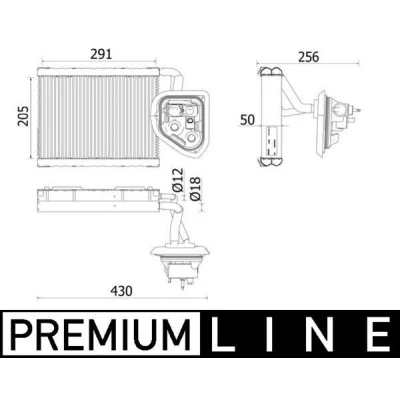 Imagem de MAHLE ORIGINAL AE 159 000P Evaporador com válvula de expansão
