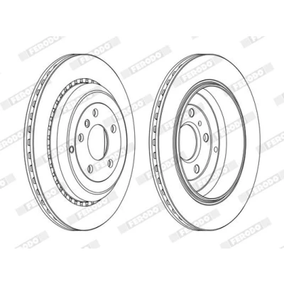 Imagem de FERODO PREMIER High Carbon DDF1531C Disco de travão 330 22 5 ventilado revestido sem parafusos MERCEDES BENZ: Classe ML, R, GL