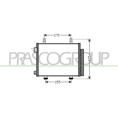 Imagem de PRASCO DS220C001 Condensador com secador 15 10 Alumínio 410 R 134a