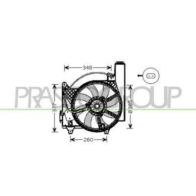Imagem de PRASCO OP350F002 Ventilador de Radiador 365 12 240