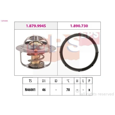 Imagem de EPS 1.879.994 Termóstato, líquido de refrigeração 78 46 com junta TOYOTA: C HR