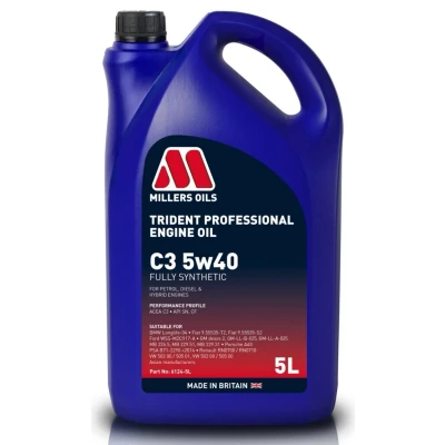 Imagem de Millers Oils Trident Professional C3 5W 30 5l Óleo do motor 6124 5 BMW: 3 Sedan, Touring, VOLKSWAGEN: Golf 4, 7,