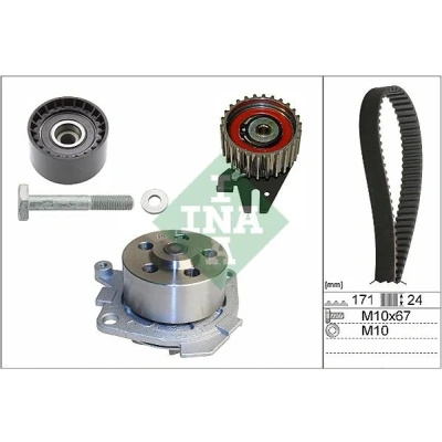 Imagem de INA 530 0606 30 bomba de Água + Kit Correia Distribuição com água ALFA ROMEO: Giulietta Hatchback, 159 Sportwagon, Sedan