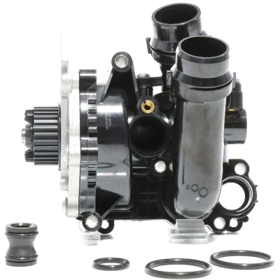 Imagem de METZGER 4007005 Bomba de água com termóstato, sem sensor mecânico Cárter alumínio, caixa VOLKSWAGEN: Scirocco III, GOLF 5, 6