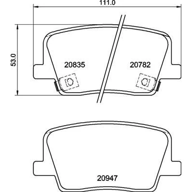 Imagem de BREMBO P 77 003 Jogo de pastilhas para travão disco com avisador sonoro desgaste sem acessórios