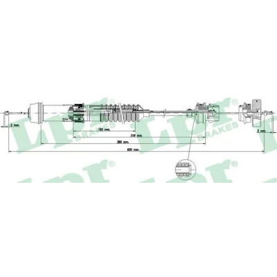 Imagem de LPR C0162C Cabo de Embreagem com afinação automática PEUGEOT: 306 Hatchback, Carrinha