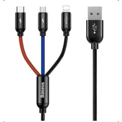 Imagem de Baseus CAMLT BSY01 Cabo de carga USB preto 900+300