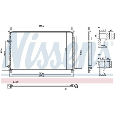 Imagem de NISSENS 940953 Condensador com secador TOYOTA: Avensis III Carrinha