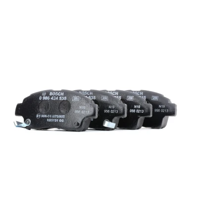 Imagem de BOSCH 0 986 424 535 Jogo de pastilhas para travão disco Baixo teor metálico com avisador sonoro desgaste TOYOTA: Yaris I Hatchback