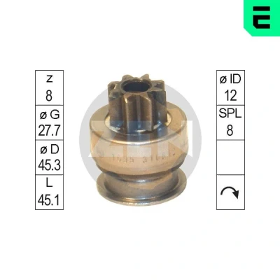 Imagem de ERA ZN1695 Engrenagem de roda livre, motor arranque