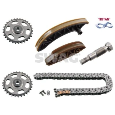 Imagem de SWAG 33 10 8469 Jogo de correntes distribuição simples, com fecho da corrente MERCEDES BENZ: Classe C T modell, E Sedan, Sedan