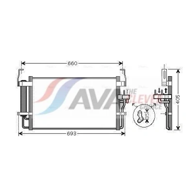 Imagem de PRASCO HY5092D Condensador com secador 13,0 8,5 Alumínio 560 HYUNDAI: COUPE