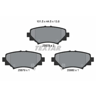 Imagem de TEXTAR 2587801 Jogo de pastilhas para travão disco com avisador sonoro desgaste MAZDA: 3 Sedan, Hatchback