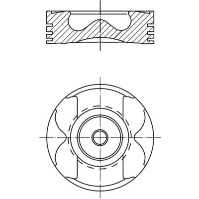 Imagem de MAHLE ORIGINAL 001 PI 00177 Pistão 83,25mm com suporte de segmentos, canal refrigeração