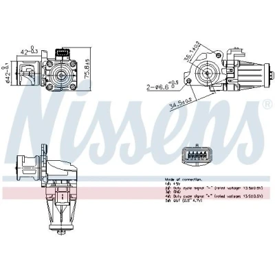 Imagem de NISSENS 98376 Válvula EGR sem radiador da recirculação dos gases de escape CITROËN: Berlingo II Van, C4 Grand Picasso 2, I
