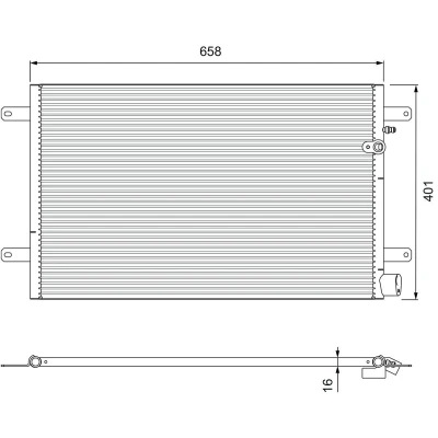 Imagem de VALEO 814004 Condensador sem secador Alumínio 401 R 134a AUDI: A6 C6 Avant