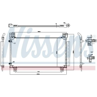 Imagem de NISSENS 941277 Condensador com secador Alumínio 610 R 134a