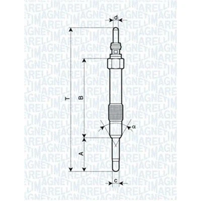 Imagem de MAGNETI MARELLI 062900014304 Vela incandescente 11V 10A M10X1 OPEL: Astra H Caravan, Hatchback, GTC, FIAT: Punto II Hatchback