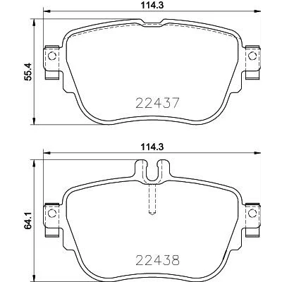 Imagem de HELLA 8DB 355 025 781 Jogo de pastilhas para travão disco MERCEDES BENZ: Classe E T modell, Sedan, Coupe