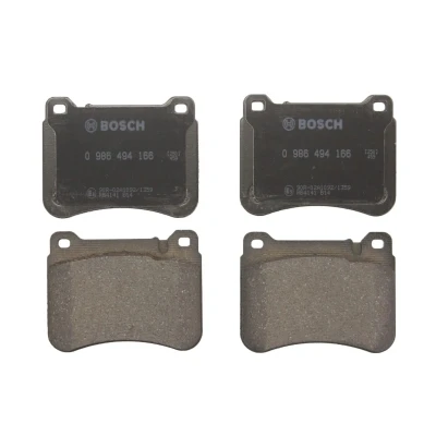 Imagem de BOSCH 0 986 494 166 Jogo de pastilhas para travão disco Baixo teor metálico com chapa anti ruído MERCEDES BENZ: Classe C T modell, Sedan
