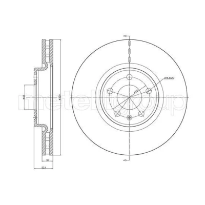 Imagem de METELLI Disco de travão AUDI: A4 B8 Avant, A5 Coupe, Q5 320,0mm 30,0mm 5 68,0mm ventilado pintado 23 1249C 8R0615301,8R0615301C,8R0615301D