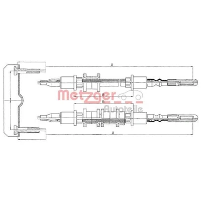 Imagem de METZGER 11.5971 Cabo de Freio Mão traseira 1365/953+1498/1099 COFLE OPEL: Calibra A