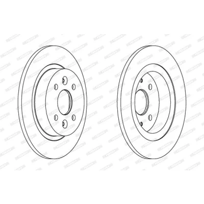 Imagem de FERODO PREMIER DDF1600 Disco de travão 260,5 10 4 100 cheio oleado com parafusos KIA: Cerato Sedan, Shuma I Hatchback, / Sephia II Sedan