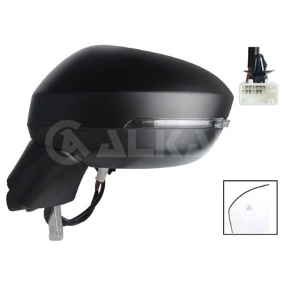 Imagem de Espelho retrovisor Alkar 9039663 esquerda com subcapa elétrico aquecível, convexo para veículo volante à