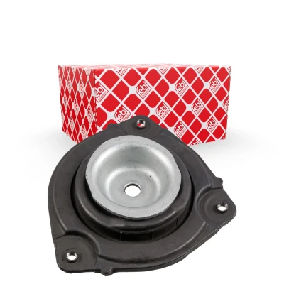 Imagem de FEBI BILSTEIN 106304 Suporte de apoio do conjunto mola / amortecedor Eixo dianteiro, lado esquerdo sem rolamentos esferas Borracha NISSAN: Juke