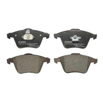 Imagem de BOSCH 0 986 494 077 Jogo de pastilhas para travão disco Baixo teor metálico com grampo do êmbolo, chapa anti ruído VOLVO: V40 Hatchback, V50