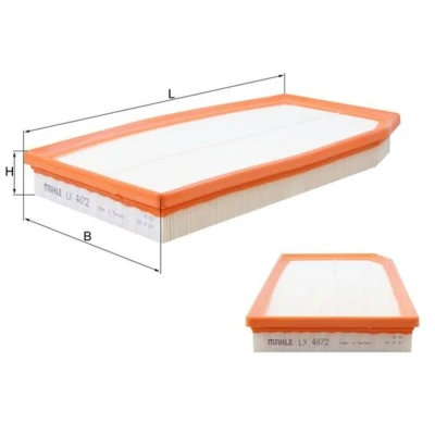 Imagem de MAHLE ORIGINAL LX 4872 Filtro de ar Cartucho filtrante MERCEDES BENZ: Classe C Sedan, T modell, Coupe