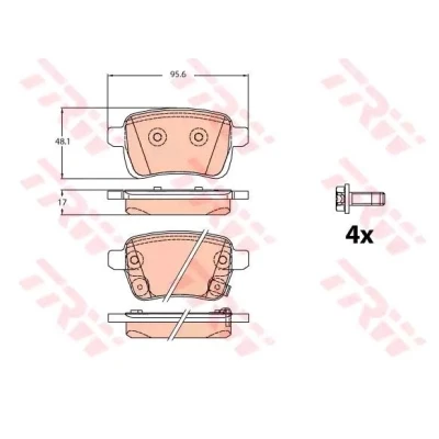 Imagem de TRW GDB2093 Jogo de pastilhas para travão disco com parafusos pinça acessórios OPEL: Corsa E Hatchback, Adam